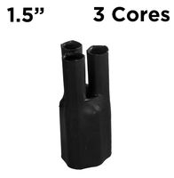 1.5" Core - HI-Quality, Low Voltage Heat Shrink End Breakout Boots: 3 Core (1 Piece) Black