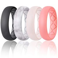 Egnaro Inner Arc Ergonomic Breathable Design, Silicone Wedding Ring for Women, Women's Silicone Wedding Band