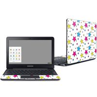Mightyskins Skin Compatible with Samsung Chromebook 3 11.6" - Smiley Stars | Protective, Durable, and Unique Vinyl Decal Wrap Cover | Easy to Apply, Remove, and Change Styles | Made in The USA