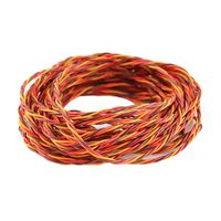 OliYin 32 feet 22AWG 60cores Twisted Servo Lead Servo Extended Cable Twisted Wire for JR Servo Extension