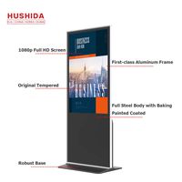55inch Interactive Floorstanding Digital Signage Display, 1080p 10 Point Infrared Touch Screen Monitor Kiosk for Advertising and Query