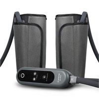 LLMLCF Electric Heating Knee Air Compression Leg Massager for Foot Calf Massage for Muscle Circulation with Handheld Controller 2 Modes 3 Intensities,Black