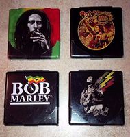 4 X BOB MARLEY Printed Metal Cigarette Case/Card&money holder