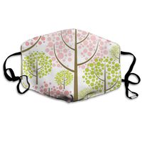 VTWG Spring Forest Washable Reusable Safety Mask, Stylish Polyester Adolescent Couple Dust-Proof Adjustable Earrings