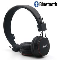 GranVela X2 Lightweight Retro Foldable Kids Wireless Bluetooth 4.2 Headphones with FM Radio, TF Card MP3 Player and Microphone (Black)