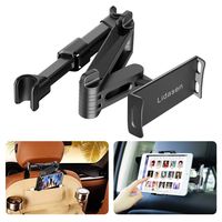 Car Headrest Mount, Universal 360° Rotating Adjustable Car Backseat Mount Tablet Headrest Holder for iPad Pro iPad Air iPad Mini, Samsung Galaxy, Other 6"-10.5" Tablets and 4.5"-8" Cell Phones (Black)