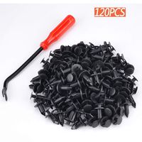 moveland 120 PCS 8mm ATV Fender Clips Push Body Rivets Fasteners Clamps for RZR Kawasaki Trx Honda Suzuki and More - Include Plastic Fastener Removal Tool