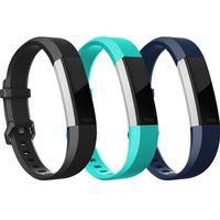 RedTaro Bands Compatible with Fitbit Alta HR/Alta-Pack of 3(Black,Navy Blue,Teal) Small,Adjustable Replacement Accessory Bands/Straps for Fitbit Alta HR/Alta for Women/Men(no Fitbit Fitness Tracker)