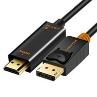 Display Port to HDMI Adapter, CABLETIME HD 1080P DP to HDMI Male to Male Cable Compatible for Lenovo Dell HP and Other Brand (3 FT/ 1M)