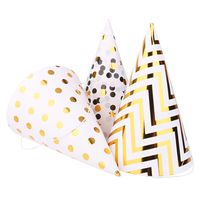 Boieo Gold Birthday Party Hats, 12 pcs Assorted