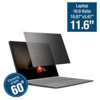 KAEMPFER 11.6 Inch (Diagonally Measured) Anti-Blue Light Privacy Screen Protector Filter for Widescreen Laptops Anti-Glare (256x144mm / 0.87" x 5.67")