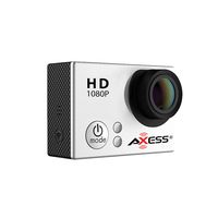 AXESS CS3604 1080p Full HD Wide Angle Lens Sports and Action Camera with Waterproof Housing and Accessories (Silver)