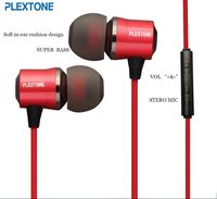 The One Earphones/Earbuds/Headphones with Remote Control and Mic for iPhone Samsung HTC etc with 3.5mm Jack (red)