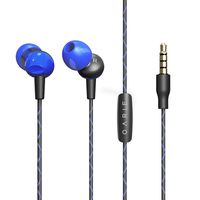 Earphones Earbuds, OARIE Headphones with Mic Stereo HiFi Earphones for iOS Android 3.5mm Jack(Dark Blue)