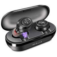 True Wireless in-Ear Earbuds TWS Bluetooth 5.0 Headphones IPX7 Deep Bass Stereo Sound Sweat-Proof Sports Earphones with 2200mAH Charging Case, Built-in Microphones