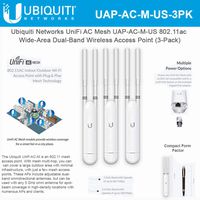 Ubiquiti UAP-AC-M-US UniFi AC MESH 802.11AC Wireless Access Point (3-Pack)