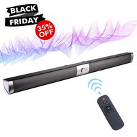 Kasono Soundbar, 37-Inch 2.0 Channel Soundbar with Buit-in Subwoofer, Wired & Wireless Bluetooth 4.2 Speaker for TV/PC/Phones/Tablets with Remote Control, RCA/Aux/NFC/TF Connection, Wall Mountable