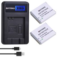 Batmax 2Pcs 1300mAh NB-6L NB 6L NB6L NB-6LH Battery + LCD USB Charger for Canon PowerShot S120, SX170 IS, SX260 HS, SX280 HS, SX500 IS, SX510 HS, SX520 HS, SX530 HS, SX540 HS, SX600 HS, SX610 HS, SX70