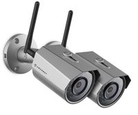 2-Pack Amcrest IPM-723S Outdoor 960P 1.3 Megapixel (1280TVL) WiFi Wireless IP Security Bullet Camera - IP67 Weatherproof, 1.3MP (1280 x 960) (Silver)