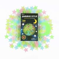 Glow in The Dark Stars Stickers for Ceiling, Adhesive 200pcs 3D Glowing Stars and Moon for Kids Bedroom,Luminous Stars Stickers Create a Realistic Starry Sky,Room Decor,Wall Stickers