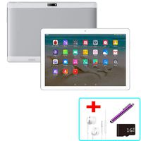 Mirzebo Android 10 inch Tablet 1280x800 IPS Screen Octa Core 3G Phone Call Android 8.1 Display Dual Camera WiFi GPS Bluetooth Tablets 4G/64G (Silver)