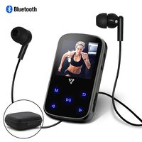Clip MP3 Player with Bluetooth 4.2,1.5 inch Screen Music Player with Touch Button for Sports 8GB Portable MP3 Player with FM Radio E-Book Voice Recorder and Hard Shell Carrying Case VZ SPORT MATE