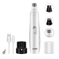 Peteme Dog Nail Grinder Pet Electric Paw Trimmer Clipper Small Medium Large Dogs Cats Portable & Rechargeable Gentle Painless Paws Grooming Trimming Shaping Smoothing