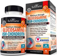 Glucosamine Chondroitin MSM Turmeric for Hip, Joint & Back Pain Relief. Anti Inflammatory Supplement with Hyaluronic Acid, Collagen, Boswellia, Bromelain & Fruitex-B. Gluten Free & Non GMO