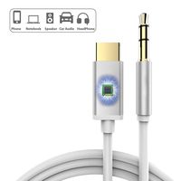 USB C to 3.5mm Aux Cable, Twinkk USB C Male to 3.5mm Male Car Stereo Aux Adapter Cord Speaker Headphone Audio Cable Compatible Google Pixel 3/3 XL/2 XL, Huawei Mate 20 Pro and More (White)
