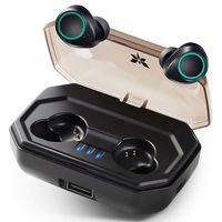True Wireless Earbuds, Axloie Bluetooth 5.0 Wireless Headphones 130H Playtime in-Ear Stereo Calls Built-in Mic CVC 8.0 Noise Cancelling TWS IP65 Waterproof for Sport Runing Gym (Black)