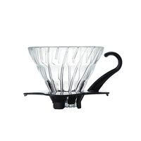 Hario V60 Glass Coffee Dripper, Size 01, Black