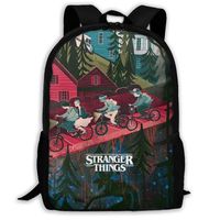 Ailigrfel Laptop Backpack Stranger Things Ride Bike Casual Daily Campus Bag