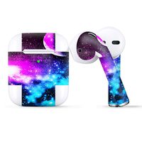 Protective Skin Wrap for Apple AirPods, Vinyl Sticker Cover Decal, Galaxy Fluorescent