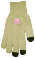 S.H.E. 4Life S4L-GLV-LTBROWN Breast Cancer Awareness TouchScreen Gloves for All Touch Screen Electronic Devices - Retail Packaging - Tan