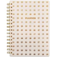 Emily + Meritt 2019-2020 Academic Year Weekly & Monthly Planner, Small, 5-1/2" x 8-1/2", The Gold Foil Numbers Planner (EM200-200A)