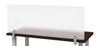VaRoom Studio Panel Desktop Privacy Panel - Frosted Acrylic Clamp-on Desk Divider -47" W x 18"H Partition