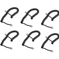 Yohii RJ9 4P4C Coiled Stretchy Telephone Handsets Cable Line (Black)