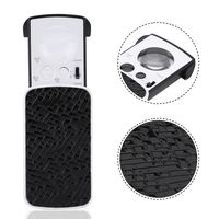 30x / 60x / 90x Magnifying Glass, Jewelry Loupe, Jewelry Optical Magnifier, Jeweler Tool LED Light Loupe, Handheld Reading Magnifier Glass for Jeweler Watch Repair (Black)