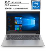 Lenovo Ideapad 15.6" HD Anti-Glare LED-Backlit Display Laptop, Intel Pentium Silver N5000 Quad-Core Processor Up to 2.70 GHz, 8GB Memory, 256GB Solid State Drive, Windows 10 Home, Platinum Gray