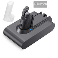 4000mAh 21.6V Replacement Battery Compatible with Dyson V6 DC58 DC59 DC61 DC62 Animal 595 650 770 880 SV03 SV04 SV05 SV06 SV07 SV09 967810-03 967810-02 967810-23 Motorhead Absolute Fluffy Battery