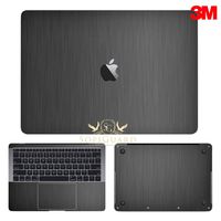 SopiGuard 3M Brushed Gunmetal Gray Precision Edge-to-Edge Coverage Vinyl Sticker Skin for Apple MacBook Air 13 Retina (A1932)