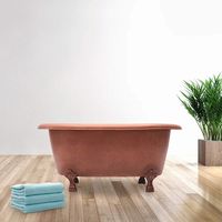 31" Wexford Baby Hammered Copper Clawfoot Double Roll-Top Tub