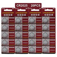 JOOBEF CR2025 Lithium 3V Battery, Electronic Coin Cell Button for Toys Calculators Watches (20 Pcs)