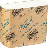 Aspect [800 Tissues] Single Inter Fold Pop Up Toilet Paper, White, Smooth, Great for Bathrooms at Home, School, Restaurant, Dorm, College, Office, Fits Most Dispensers 2 Pack