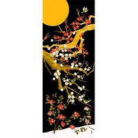 HAMAMONYO Picture Tenugui 'Red and White Plum Blossoms & Camellia'