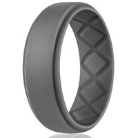 Egnaro Silicone Wedding Ring for Men, Breathable Mens' Rubber Wedding Bands, Size 8 9 10 11 12 13, for Crossfit Workout