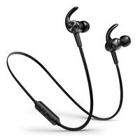 Picun Bluetooth Headphones, IPX7 Waterproof Bluetooth Earphones with Magnetic Connection, HiFi Bass Stereo Sweatproof Earbuds w/Mic, for Workout, Running, Gym, 10 Hrs Playtime, Black