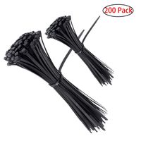 Cable Zip Ties Nylon Self Locking Wire Ties 4&6 inch 200 Pieces Black