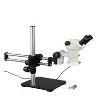 OMAX 6X-50X Binocular Zoom Stereo Microscope with Boom Stand and 54 LED Ring Light