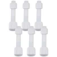 Child Safety Strap Locks (6 Pack) for Fridge, Cabinets, Drawers, Dishwasher, Toilet, 3M Adhesive No Drilling - by Eco-Baby